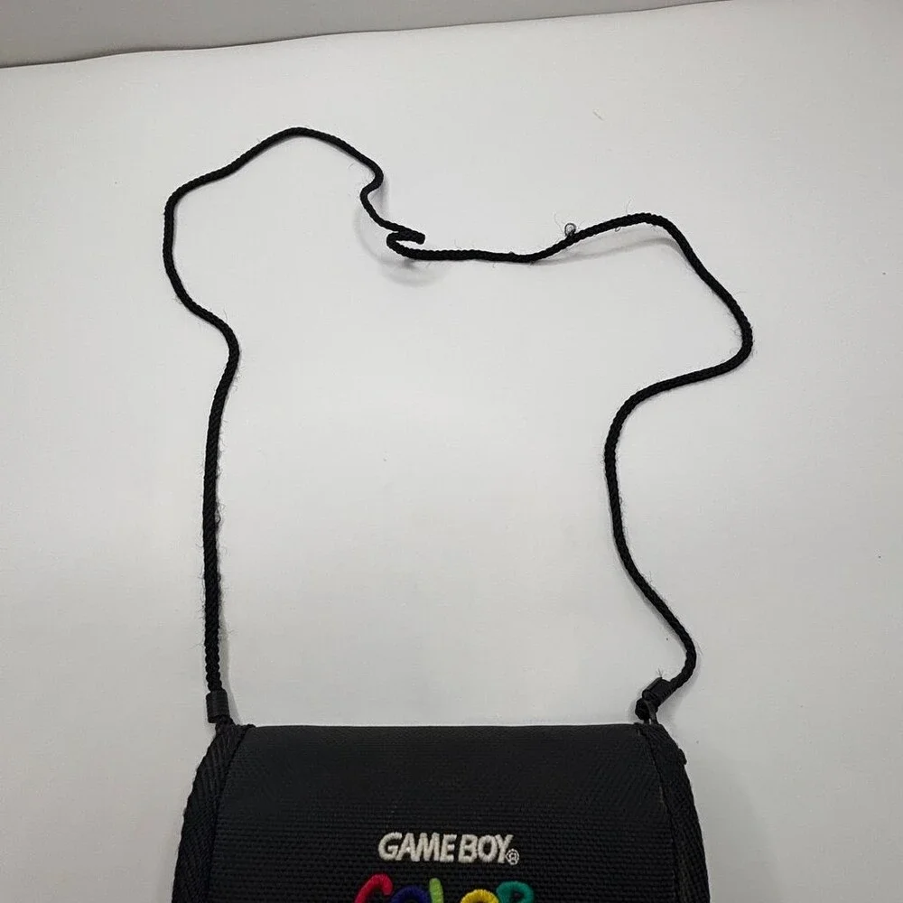 Black Nintendo Game Boy Color Carrying Case Pouch Travel Bag With Strap